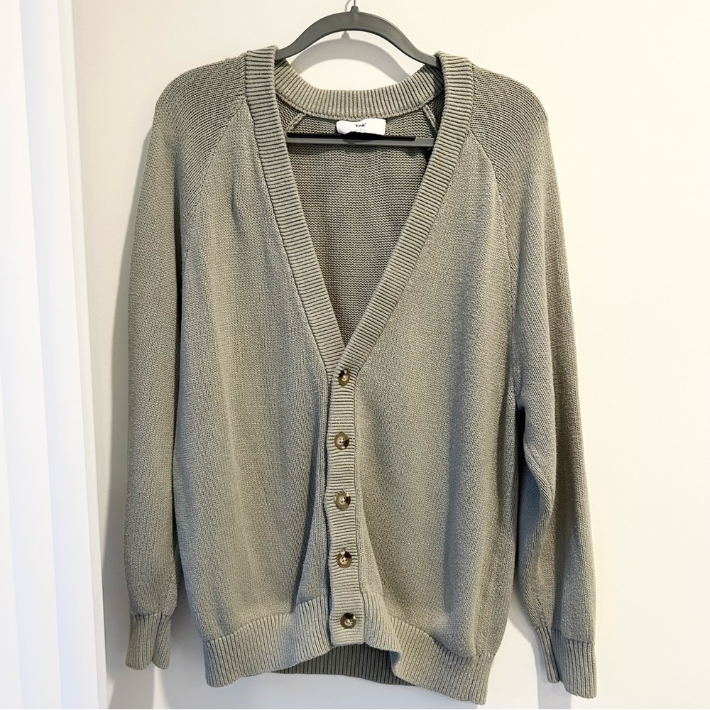 Aritzia TNA Barry Cardigan Green Size Extra Small/Small - Picture 3 of 11